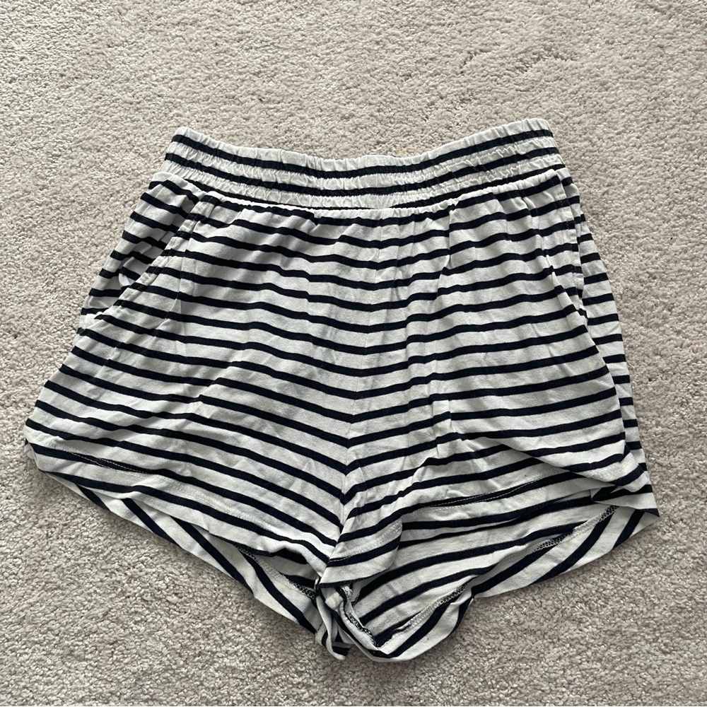 H&M Striped Black and White Shorts